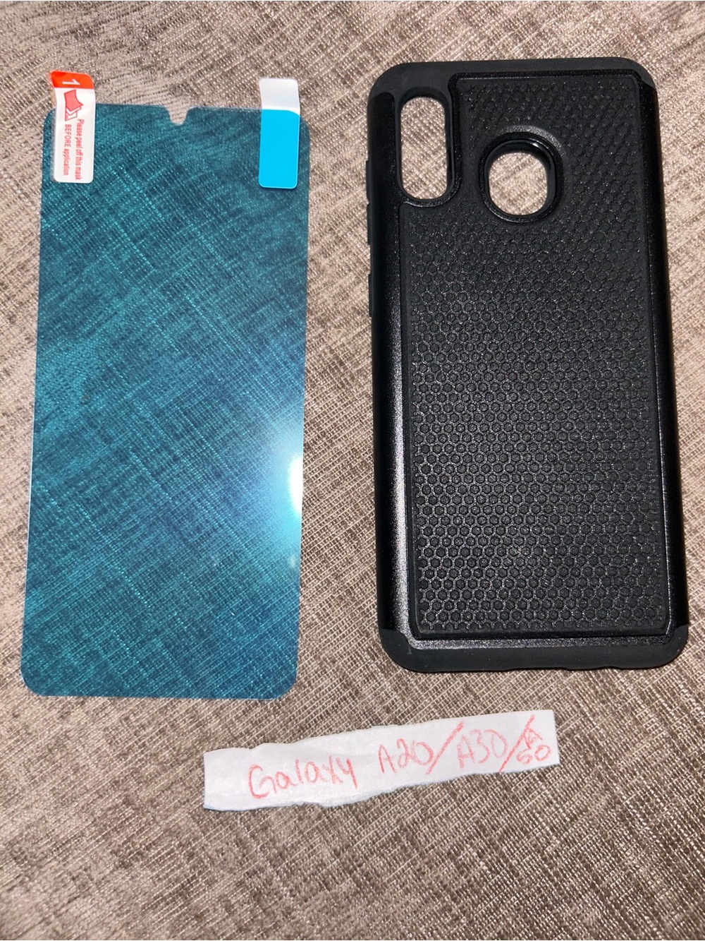 Samsung Black Hybrid Armor Case with Clear Screen Protector